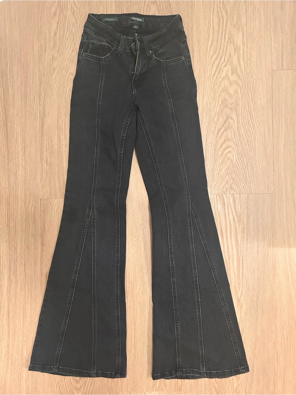 wild fable Black Flared Panel Seam Jeans
